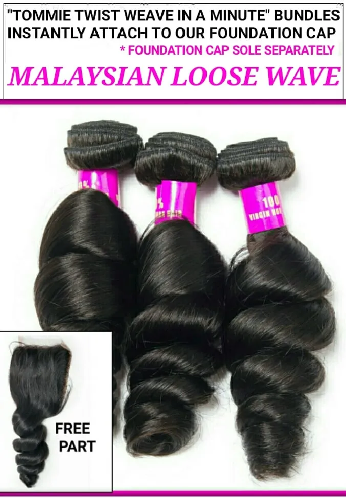 MALAYSIAN LOOSE WAVE: BUNDLES / CLOSURE ( FREE PART )