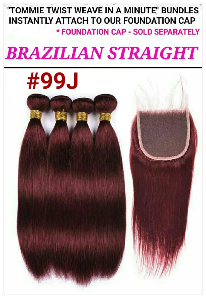 "TT RAPID EXTENSION UNITS"- BRAZILIAN STRAIGHT ( #99J ): BUNDLES / FREE PART - CLOSURE