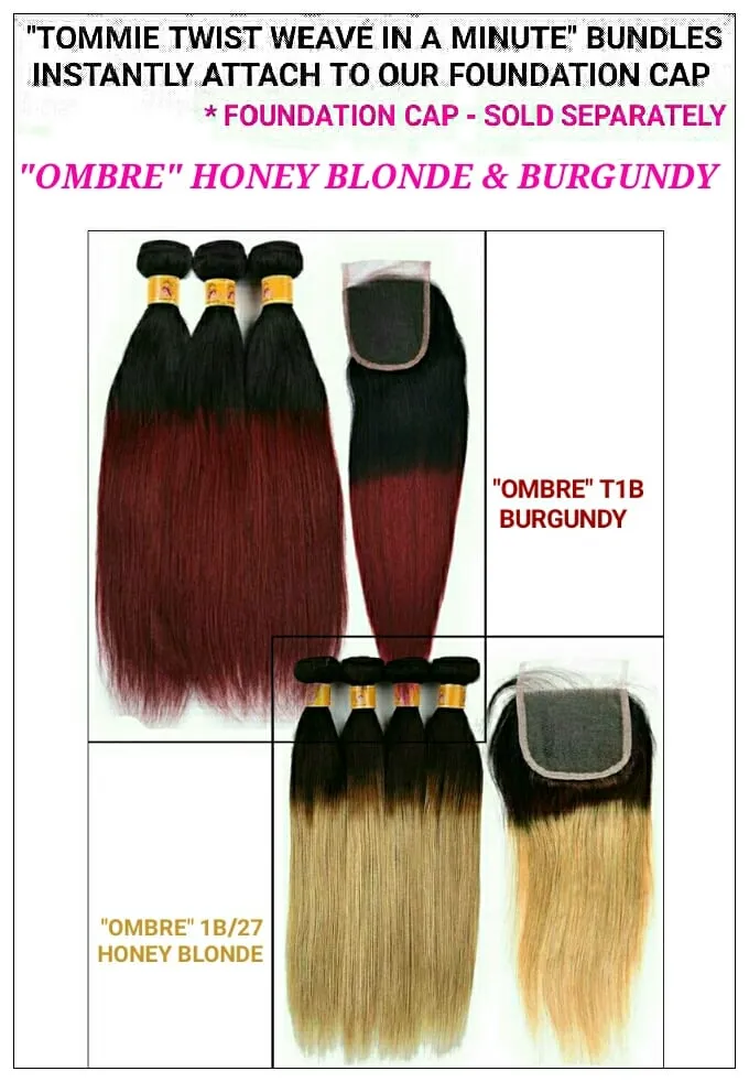 BRAZILIAN "OMBRE" STRAIGHT - HONEY BLONDE, OR BURGUNDY: BUNDLES/ CLOSURE Coming Soon