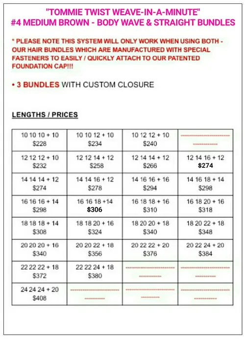 "TT RAPID EXTENSION UNITS"- BRAZILIAN STRAIGTH HONEY BLONDE #27: BUNDLES / FREE PART - CLOSURE - Image 3